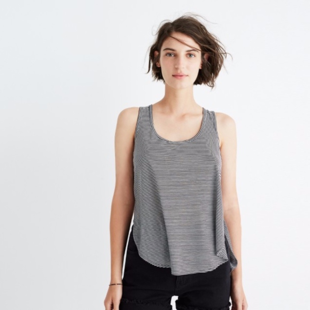 Madewell strum tank top in doran stripe